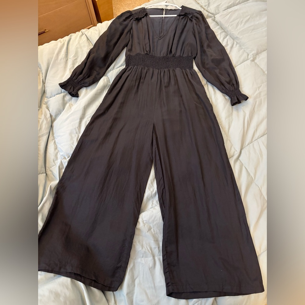 Outerknown silk blend black jumpsuit - Large